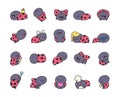 Adorable ladybug character. Funny cartoon insect Royalty Free Stock Photo
