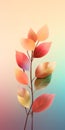 an adorable leaves style pale gradient background