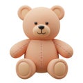 Adorable Light Brown Plush Teddy Bear Toy Royalty Free Stock Photo