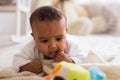 Adorable little african american baby boy smiling - Black people Royalty Free Stock Photo