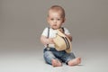 Adorable little baby boy posing. Royalty Free Stock Photo