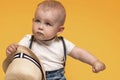 Adorable little baby boy posing. Royalty Free Stock Photo