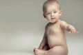 Adorable little baby boy posing. Royalty Free Stock Photo