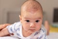 Adorable little baby boy during tummy time Royalty Free Stock Photo