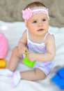 Adorable little baby girl portrait Royalty Free Stock Photo