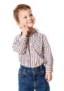 Adorable little boy looking sideways Royalty Free Stock Photo