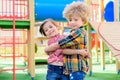 adorable little brother and sister embracing each other Royalty Free Stock Photo