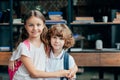 adorable little brother and sister embracing Royalty Free Stock Photo