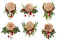 Adorable little christmas design templates can be used as background