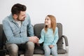 Adorable little family waiting in line Royalty Free Stock Photo