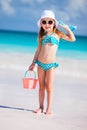 Adorable little girl at beach