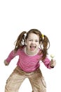 Adorable little girl with a lollipop Royalty Free Stock Photo