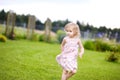 Adorable little girl in a meadow