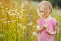 Adorable little girl in a meadow