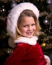 Adorable little girl in a Santa Hat