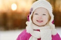 Adorable little girl at sunset Royalty Free Stock Photo