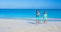 Adorable little girls enjoying summer beach Royalty Free Stock Photo