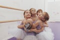Lovely little ballerinas at the dance studio Royalty Free Stock Photo