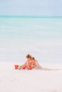 Adorable little girls during summer vacation on the beach Royalty Free Stock Photo