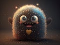 Adorable little glitter monster