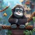 Adorable Little King Kong Animation