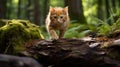 Adorable little kitten joyfully exploring the enchanting wonders and captivating beauty of nature