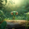 Adorable Little Praying Mantis Animation