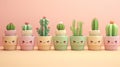 Adorable Miniature 3D Cactus: A Tiny Delight of Nature