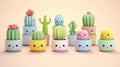 Adorable Miniature 3D Cactus: A Tiny Delight of Nature