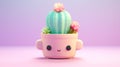 Adorable Miniature 3D Cactus: A Tiny Delight of Nature