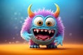 adorable monster, AI generated Royalty Free Stock Photo