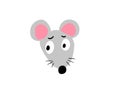 Worried Little Adorable Grey Mouse