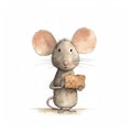 Whimsical Mouse Illustration With Bread: Art By Jon Klassen