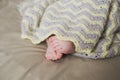 Adorable newborn baby feet