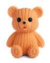 Adorable orange toy bear isolated