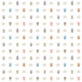 Adorable Owls Seamless Pattern, Illustration