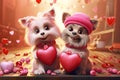Adorable Pets Wearing Valentines Day Costumes