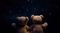 Starry Night Bears Royalty Free Stock Photo