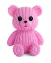 Adorable pink toy bear isolated