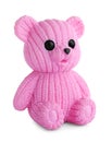 Adorable pink toy bear isolated