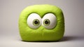 an adorable, Pixar-style plush pillow placed on a clean white background, capturing the charm of animated design.