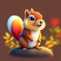 Adorable Playful Squirrel: With its bushy tail and lively antics, a playful squirrel can add a touch of charm and liveliness