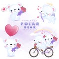 Adorable Polar Bear Illustrations Set