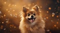 Adorable Pomeranian Dog in Highly Detailed Illustration AI Generated