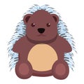 Adorable porcupine icon, cartoon style Royalty Free Stock Photo