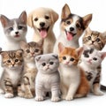 adorable puppies and kittens Royalty Free Stock Photo