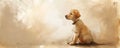 Adorable Puppy Sitting on the Floor