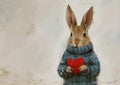 Heartfelt Hugs: A Rabbit\'s Love for Warmth and Connection Throug