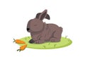 Adorable rabbit vector image illustration