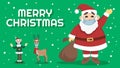 Adorable Santa Claus wearing mask. Social Distancing on Christmas. Royalty Free Stock Photo